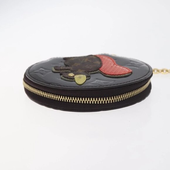 LOUIS VUITTON Vernis Porte Monnaie Ecruil Coin Purse Amarante - Picture 5 of 15